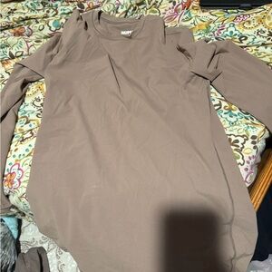 SKIMS Crewneck Long Sleeve Top - Taupe Brown XL